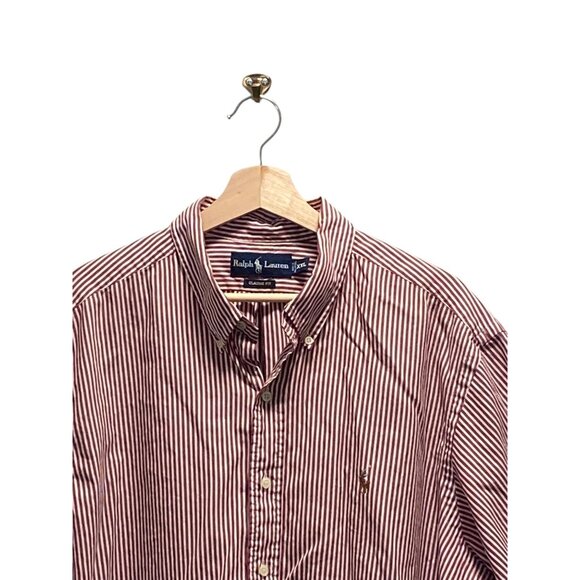 Ralph Lauren Mens Vintage Y2K Short Sleeve Striped Button Down Shirt  Size XXL - Picture 5 of 13